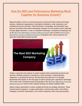 How Do SEO and Performance Marketing Work Together for Business Growth