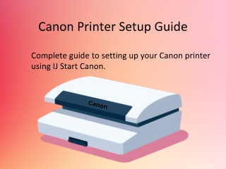 Canon Printer Setup Guide