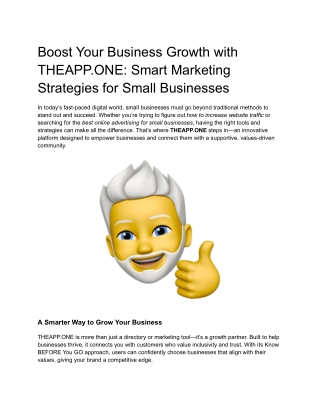 Boost Your Business Growth with THEAPP