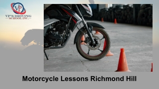 Motorcycle lessons Richmond Hill-VP’s Driving School