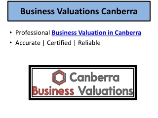 Business Valuations Canberra | Certified Business Valuer Canberra