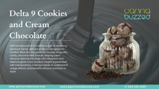 Calm Your Mind with Delta 9 Cookies and Cream Chocolate Experience