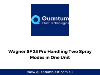 Wagner SF 23 Pro Handling Two Spray Modes in One Unit