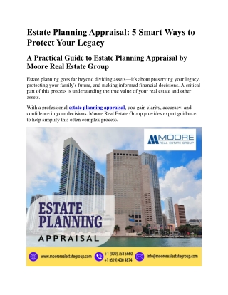 Estate Planning Appraisal 5 Smart Ways to Protect Your Legacy
