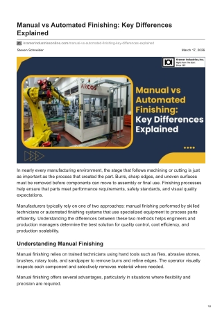 kramerindustriesonline.com-Manual vs Automated Finishing Key Differences Explained