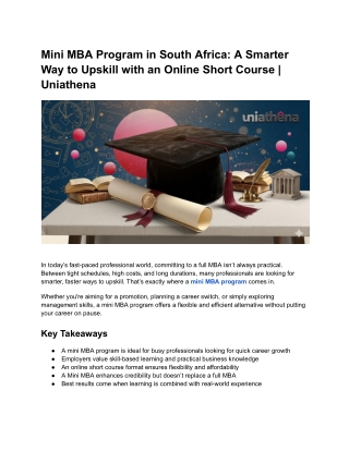 Mini MBA Program in South Africa: A Smarter Way to Upskill with an Online Short