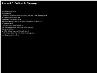 Amount Of Sodium In Naprosyn