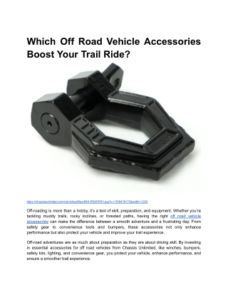 Which Off Road Vehicle Accessories Boost Your Trail Ride_