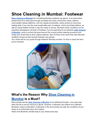 Shoe Cleaning in Mumbai_ Footwear