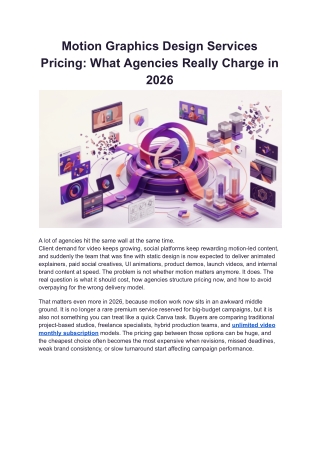 Motion Graphics Design Services Pricing_ What Agencies Really Charge in 2026