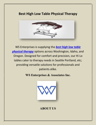 Best High Low Table Physical Therapy,wsent.biz