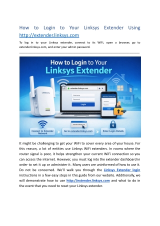 How to Login to Your Linksys Extender Using http___extender.linksys.com.docx