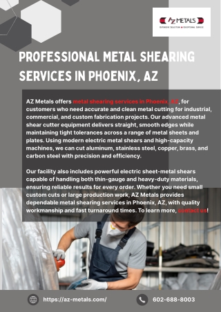 Professional Metal Shearing Services in Phoenix, AZ
