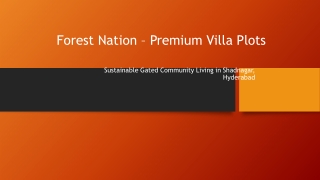 Forest Nation Premium Villa Plots