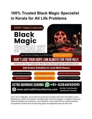 Powerful Black Magic Specialist in Kerala – Astro Abhinav Sharma