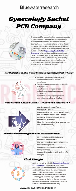 Gynecology Sachet PCD Company