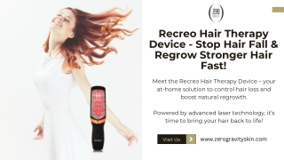 Recreo Hair Therapy Device - Stop Hair Fall & Regrow Stronger Hair Fast!