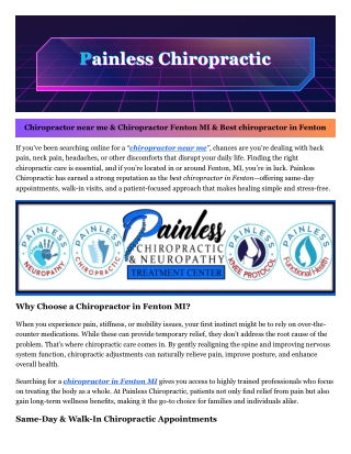 Best chiropractor in Fenton