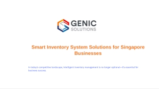 Smart Inventory System Solutions for Businesses in Singapore