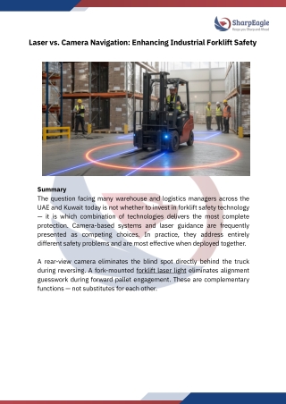 Laser vs. Camera Navigation Enhancing Industrial Forklift Safety