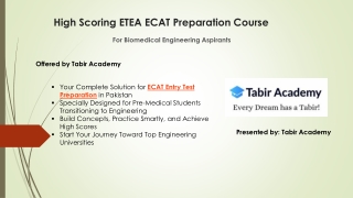 Best ECAT Academy in Pakistan for ETEA ECAT and UET Preparation