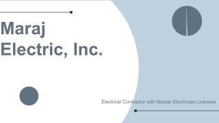 Maraj Electric - Experience You Can Trust, Results You Can See