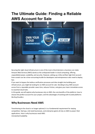 The Ultimate Guide_ Finding a Reliable AWS Account for Sale