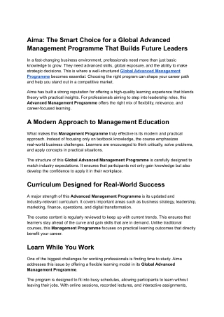 Aima_ The Smart Choice for a Global Advanced Management Programme That Builds Future Leaders