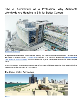 Blog 1_BIM vs Architecture as a Profession_ Why Architects Worldwide Are Heading to BIM for Better Careers