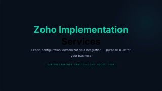Certified Zoho Implementation Services