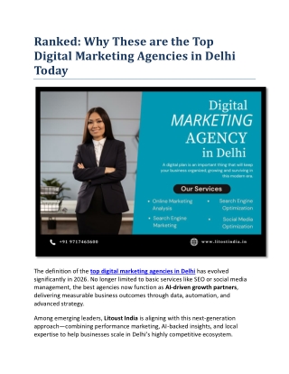 Ranked: Why These are the Top Digital Marketing Agencies in Delhi Today