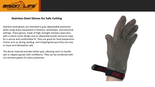 Stainless Steel Gloves for Safe Cutting