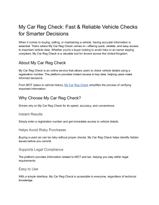 Car Reg Check_ Fast _ Reliable Vehicle Checks for Smarter Decisions