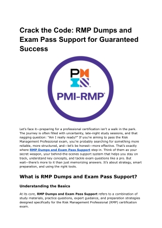 Crack the Code_ RMP Dumps and Exam Pass Support for Guaranteed Success (1)