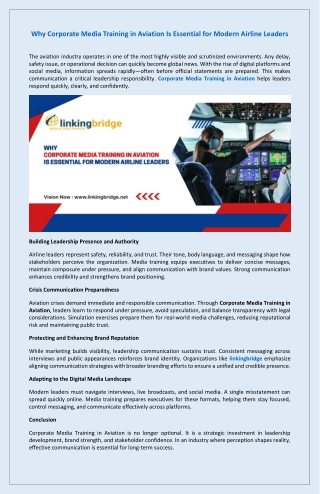Why Corporate Media Training in Aviation Is Essential for Modern Airline Leaders