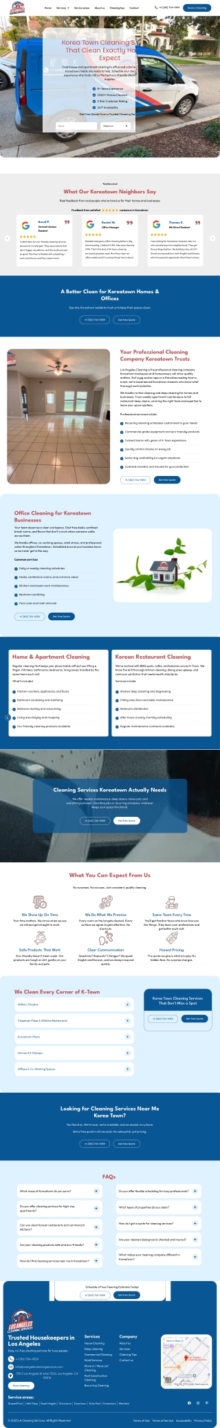 Home and Workspace Care in Koreatown Los Angeles