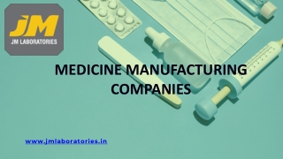 Medicine Manufacturing Companies