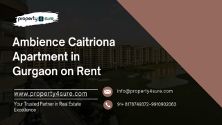 Ambience Caitriona Gurgaon on Rent – Luxury Golf View Apartments on NH-8