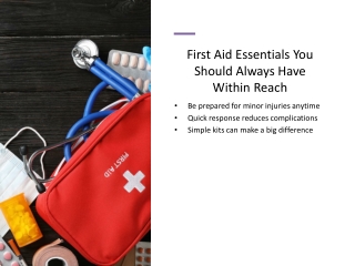 First Aid Essentials for Everyday Emergencies