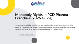 Monopoly Rights in PCD Pharma Franchise (2026 Guide)