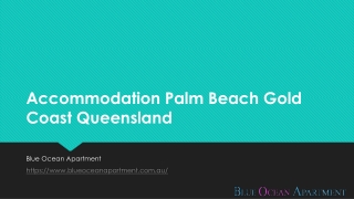 Accommodation Palm Beach Gold Coast Queensland
