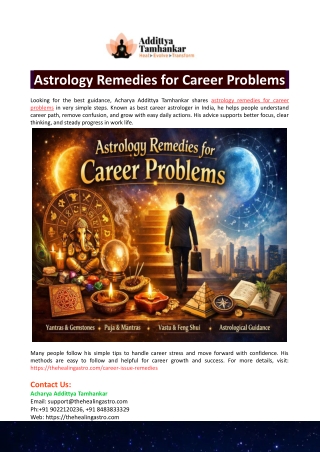 Astrology Remedies for Career Problems