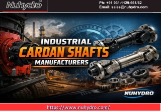 Industrial Cardan Shafts Manufacturers- Nuhydro