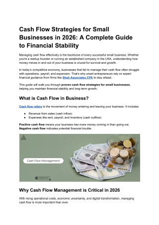 Cash Flow Strategies for Small Businesses in 2026_ A Complete Guide to Financial Stability