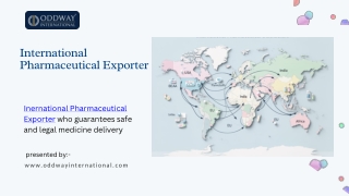 Medicine Export from India | Pharmaceutical Exporter - Oddway