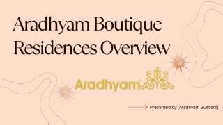 Aradhyam Boutique Residences Ghaziabad - Luxury Apartments with Terrace Gardens