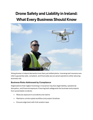 Drone Safety and Liability in Ireland