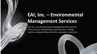 EAI, Inc. - A Compliance-Driven Environmental Partner