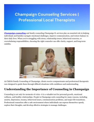 Champaign counseling