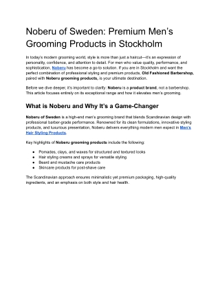 Noberu grooming product